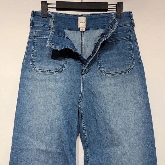 Maeve The Colette Crop High-Rise Wide-Leg Jeans Blue Algae Wash Size 29 - Picture 7 of 12